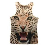 T-shirt Debardeur effet 3d Leopard tiger... T-shirt Debardeur effet 3d Leopard tiger...